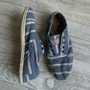 TOMS slip on striped shoes